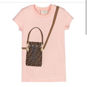 Fendi T-Shirt Dress With Purse Design